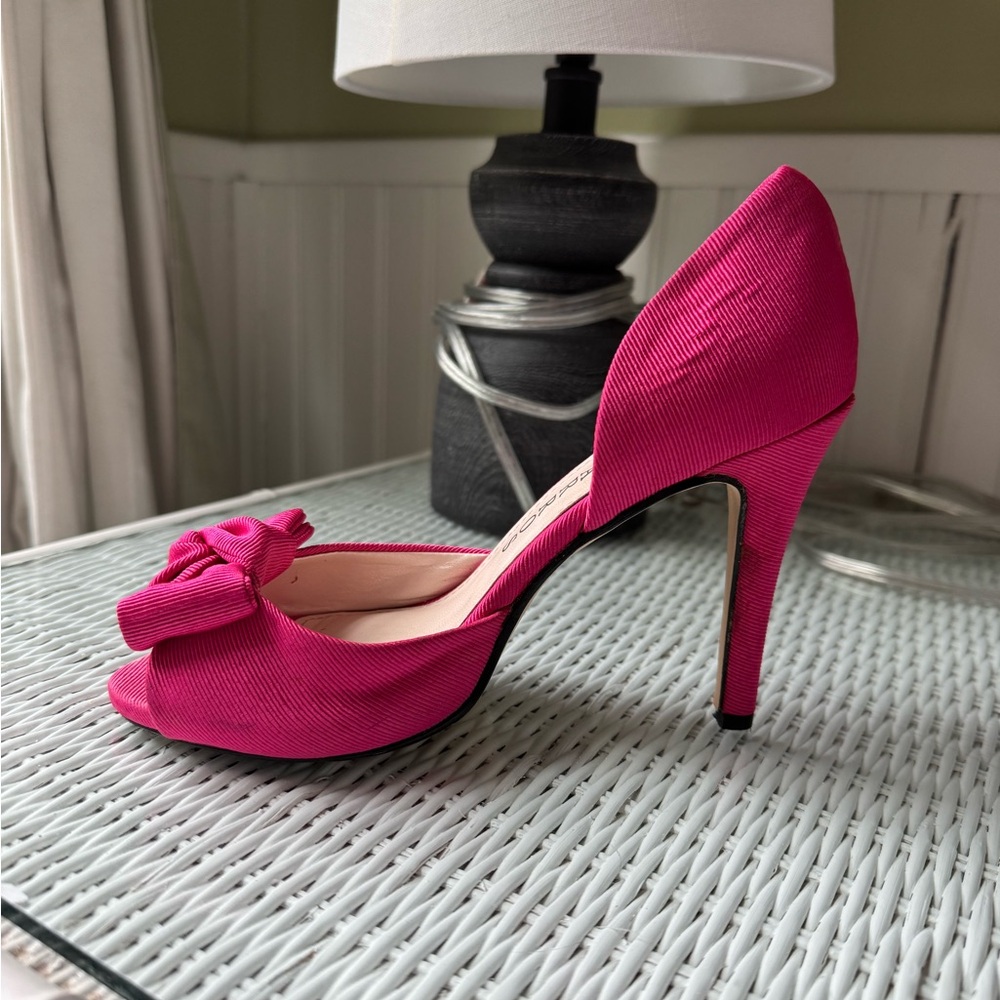 Caparros Fuchsia Peep-Toe Heels